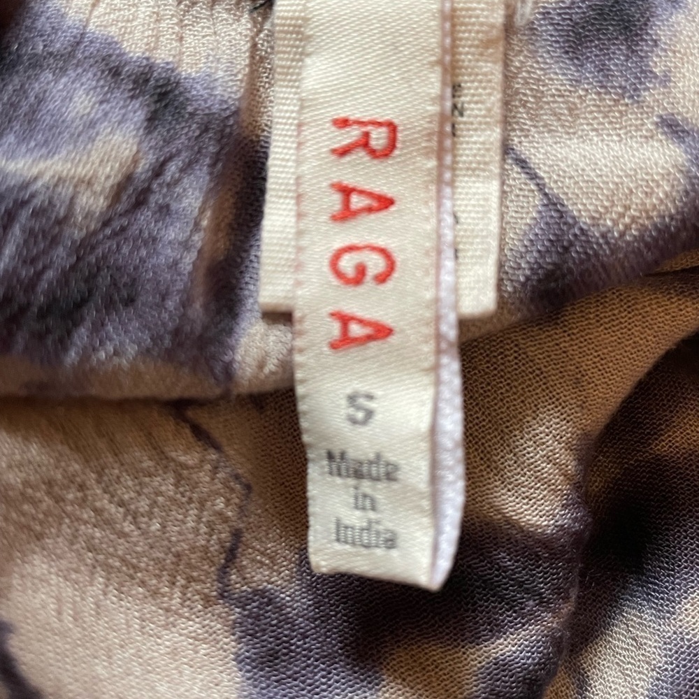 Raga tunic/ mini dress bell sleeves black ribbon close in back - Picture 4 of 5